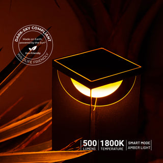 Flow table lamp with ykary bulb in amber light 1800k