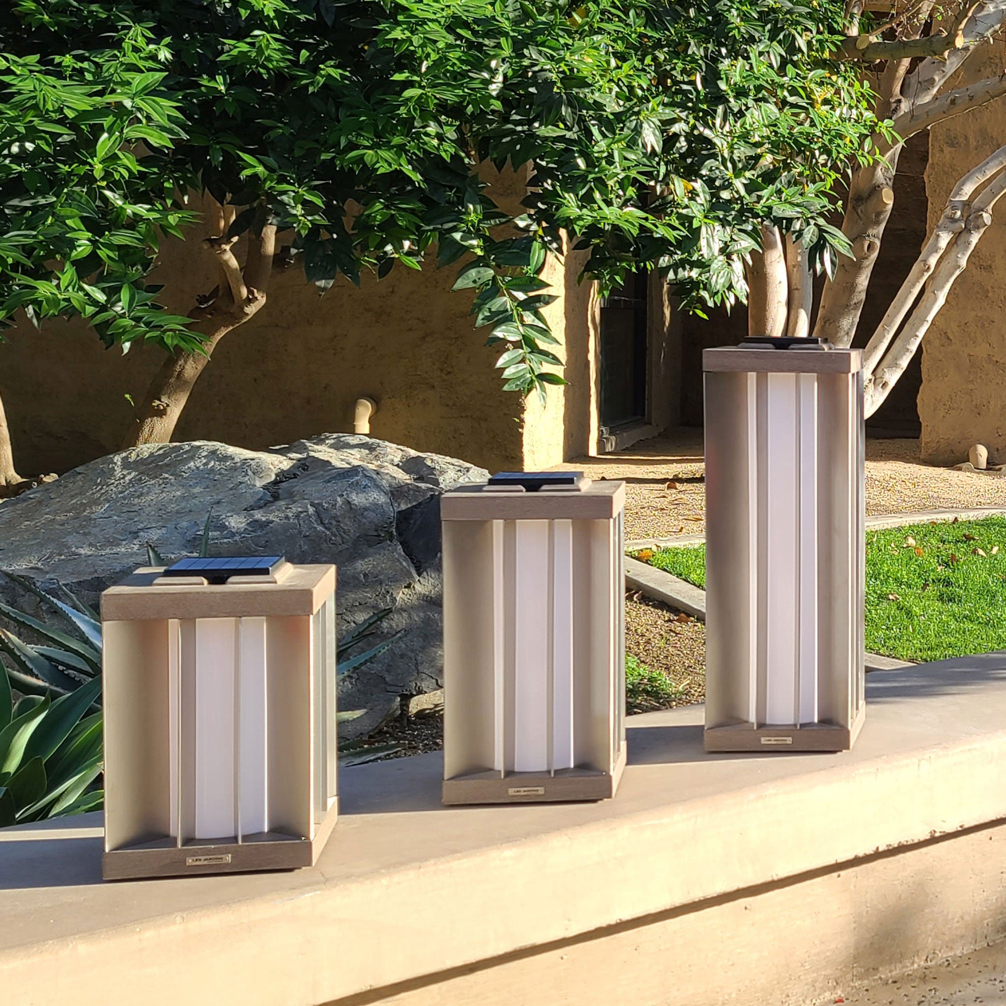 Edge solar lantern in small, medium and large size