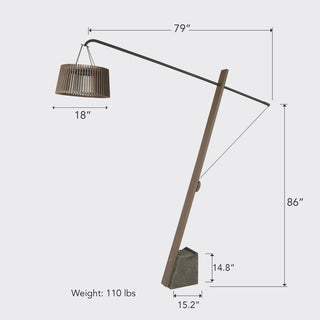 pendulum floor lamp with dimension 