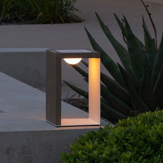 white Rancho lantern with ykary solar bulb