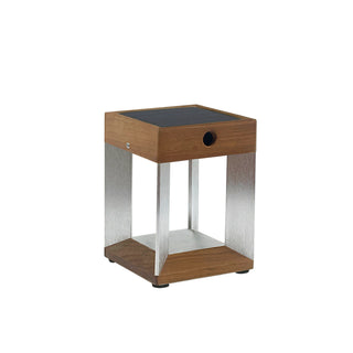 Blade table light in anodized aluminum teak