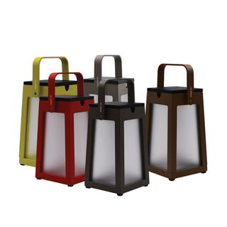 Group of Tinka lantern in red, citrus, graphite, corten, taupe color